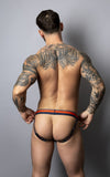 Male Power Men's Underwear 349-299 Soo Cumfy Jock Color Navy-Orange