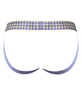 Male Power Men's Underwear 350-306 So Comfy Gingham Jockstrap in Purple Color Purple