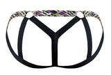 Male Power Men's Underwear 351-303 Gridlocked Strappy Ring Jock Color Printed