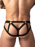 Male Power 352-307 Mesh 2 Strappy Ring Jockstrap Color Black