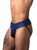 Male Power Men's Underwear 360-280 Sassy Lace Skirt Jock Color Navy