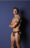 Male Power Men's Underwear 386-291 Love Star Jock with Ring Color Black