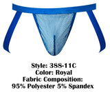 Male Power Men's Underwear 388-11C Fishnet 2 Jockstrap Color Royal