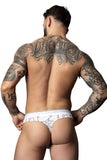 Male Power Men's Underwear 412-299 Soo Cumfy Thong Color White-Black