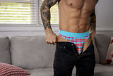 Male Power Men's Underwear 412-306 So Comfy Gingham Thong in Gingham Print Color Gingham Print