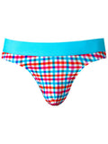 Male Power Men's Underwear 412-306 So Comfy Gingham Thong in Gingham Print Color Gingham Print