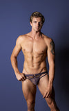 Male Power Men's Underwear 416-291 Love Star Thong with Ring Color Purple