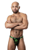 Male Power Men's Underwear 433-294 Hazy Dayz Micro Thong Color Pot Leaf