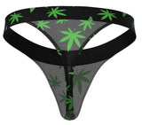 Male Power Men's Underwear 433-294 Hazy Dayz Micro Thong Color Pot Leaf