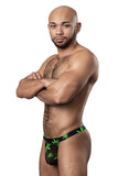 Male Power Men's Underwear 433-294 Hazy Dayz Micro Thong Color Pot Leaf