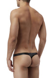 Male Power Men's Underwear 440003 Liquid Onyx Classic Thong Color Black