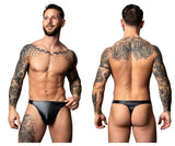 Male Power Men's Underwear 442-301 Liquid Onyx 2.0 Bong Thong Color Black