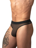 Male Power Men's Underwear 442-307 Mesh 2 Bong Thong Color Black