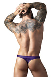 Male Power Men's Underwear 447-302 Eggplant Crossover Thong Color Plum