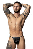 Male Power Men's Underwear 450-301 Liquid Onyx 2.0 G-String Color Black