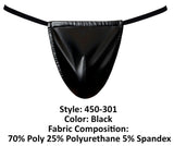 Male Power Men's Underwear 450-301 Liquid Onyx 2.0 G-String Color Black