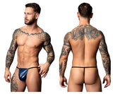 Male Power Men's Underwear 450-301 Liquid Onyx 2.0 G-String Color Blue