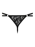 Male Power Men's Underwear 456-305 Ripple Micro V-String Thong Color Black