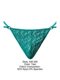 Male Power 456-305 Ripple Micro V-String Thong Color Teal