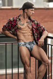 Male Power Men's Underwear 486-286 Dirty Denim Bikini Color Denim Print