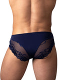 Male Power 492-280 Sassy Lace Bikini Sold Pouch Color Navy