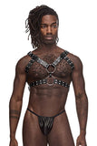 Male Power Men's Underwear 591-266 Leather Gemini Harness Color Black