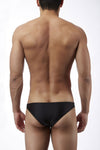 Male Power PAK871 Euro Male Spandex Brazilian Pouch Bikini Color Black