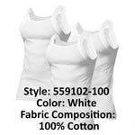 Papi 559102-100 3PK Square Neck Tank Color White