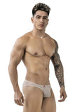 Pikante Men's Underwear PIK 1822 Luxury Briefs Color Beige Mesh