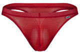 Pikante Men's Underwear PIK 1823 Luxury Thongs Color Red Mesh