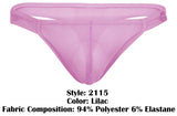 Pikante Men's Underwear PIK 2115 Amusing Thongs Color Lilac Mesh