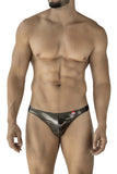 Pikante Men's Underwear PIK 2123 Gold Cup Thongs Color Black