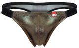 Pikante Men's Underwear PIK 2123 Gold Cup Thongs Color Black
