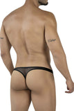 Pikante Men's Underwear PIK 2123 Gold Cup Thongs Color Black