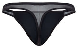 Pikante Men's Underwear PIK 2123 Gold Cup Thongs Color Black