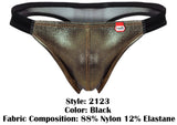 Pikante Men's Underwear PIK 2123 Gold Cup Thongs Color Black