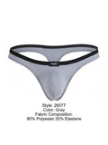 Pikante Men's Underwear PIK 26077 Isis Thongs Color Gray