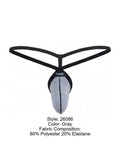 Pikante Men's Underwear 26086 Sensual Minimalist G-String Color Gray