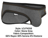 Private Structure Men's Underwear LCUT4358 Barn Boy Low Rise Mini Brief Color Stone Gray