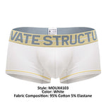 Private Structure MOUX4103 Mo Lite Mid Waist Trunks Color White