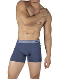 Private Structure Men's Underwear PBUT4380 Bamboo Mid Waist Boxer Briefs Color Citadel Blue