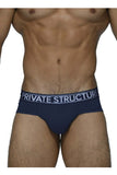 Private Structure Men's Underwear PBUZ3748 Platinum Bamboo Briefs Color Midnight Navy