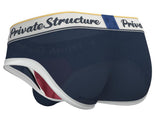 Private Structure Men's Underwear SCUS4529 Classic Mid Waist Mini Brief Color Navy