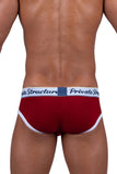 Private Structure Men's Underwear SCUS4529 Classic Mid Waist Mini Briefs Color Red