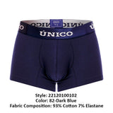 Mundo Unico Men's Underwear 22120100102 Profundo A22 Trunks Color 82-Dark Blue