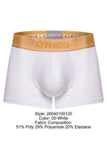 Unico 26040100125 Amber Trunks Color 00-White - Premium Athletic Fit