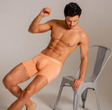 Mundo Unico Men's Underwear 26040100222 Classic Boxer Briefs in Apricot - Essential Comfort Color 40-Apricot