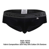 Xtremen Men's Underwear 41315 Cotton Blend Briefs Color Black