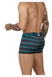 Xtremen Men's Underwear 51453C Stripes Trunk Color Turquoise