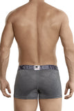 Xtremen Men's Underwear 54446C Jacquard Stripes Boxer Briefs Color Gray